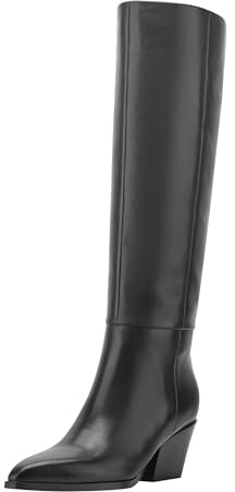 Marc Fisher LTD Women's Tarrie Knee High Boot, Black Leather 001, 7.5 UK
