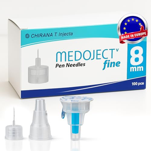Sterile Einweg-Nadeln 31G (0,25 mm x 8 mm) - 100 Stück Mit Schutzfolie Für Labor, Industrie, Kosmetik, Lebensmittelherstellung, Epoxidharz, Parfüm, Schmierstoffe, Dichtstoffe