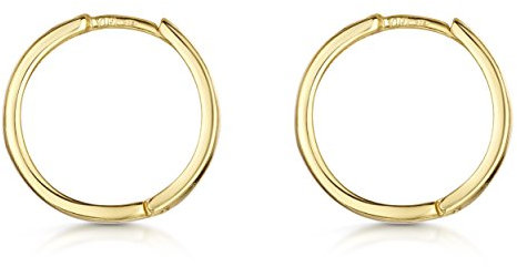 Amberta® 925 Sterling Silber Vergoldet 18K Edle Ringe mit Scharnierbügel – Kleine Runde Klapp-Creolen Ohrringe - Durchmesse 20 mm