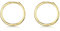 Amberta® 925 Sterling Silber Vergoldet 18K Edle Ringe mit Scharnierbügel – Kleine Runde Klapp-Creolen Ohrringe - Durchmesse 20 mm
