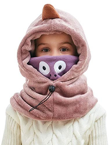 Happy Cherry - Kinder Balaclava Thermische für Ski Radfahren Draussen Schal Snowboard Jungen Mädchen Kapuzenschal Sturmhauben Winter Polar Hut Warmen mit Schal Mütze Halsschutz Cartoon - 3-12 Jahre