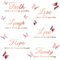 Faith Hope Love Laugh Family Wall Decal - Live, Laugh, Love Wall Sticker with 12 Butterfly Decals - Inspirational Quotes Set for Home Office Decor (Rose Gold)