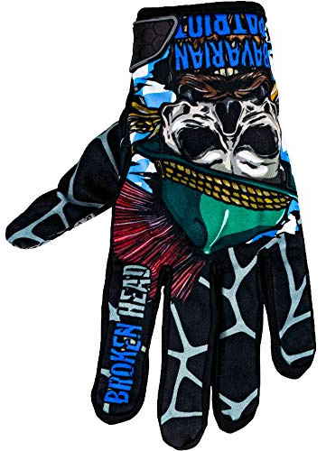 Broken Head MX-Handschuhe Bavarian Patriot - Motorrad-Handschuhe Für Motocross, Enduro, Mountainbike - Schwarz - Blau