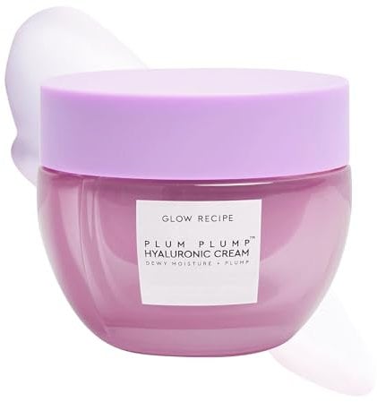 Glow Recipe Plum Plump Hyaluronsäure Gesichtscreme – feuchtigkeitsspendende, straffende und auffüllende Gesichtspflege für Frauen und Männer – koreanische Hautpflege mit polyglutamischen Peptiden zur