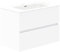 Baikal Mueble de Baño Dos cajones, suspendido a la Pared con Lavabo. Melamina 16. Mueble montado. Mueble de 70cm Blanco Sin Espejo