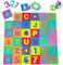 tectake 401859 Puzzlematte 86-teilig, Spielmatte 189 x 189 cm, Kinderteppich aus Schaumstoff, Lernteppich mit Buchstaben und Zahlen, Spielteppich für Babys und Kinder, Mehrfarbig