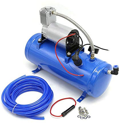 Compresseur d'air électrique silencieux 12 V 150 PSI Capacité du réservoir 6 litres Gonfleur de pneu Pompe à pneus pour voiture, bateau, vélo