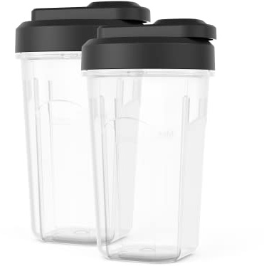 AEG ATBS1 Take-away-Flaschen (2x 0,3 Liter Flasche, Trinkverschluss, spülmaschinenfest, BPA-frei, passend für SB3, SB4 und CB4 Standmixer, transparent)