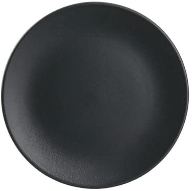 Schwarzer runder Porzellanteller Ø 18,5 x 2cm