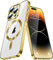 IMIRST Soft Phone Case for Apple iPhone 13 Pro - Super Magsafe & Wireless Charging Compatible Shockproof Classic Hybrid Slim Cover for Apple iPhone 13 Pro, YIX Gold