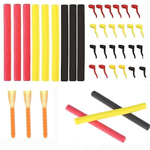 Vokowin 39pcs Fishing Zig Rig Foam Multi Kit Zig Aligna Loading Tool, Bait Line Chod Hooks Sticks Rigs Tool (K256-39)