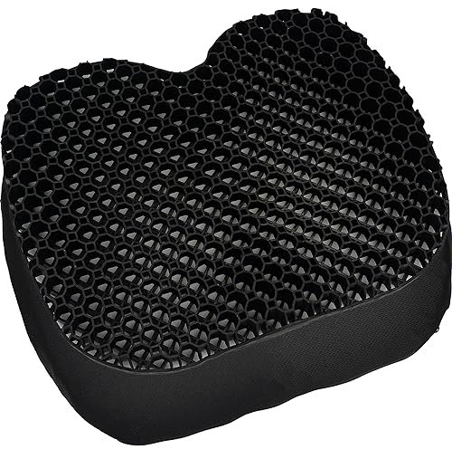 Omoojee Kayak Seat Cushion, Anti Slip Gel Seat Cushion for Long Sitting on Boat, Canoe, Sup, Chair (Black)