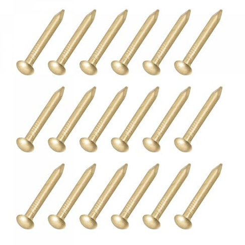 METALLIXITY Klein Nägel (2.8x30mm) 25Stk Messing Winzig Hardware Nägel - für Haushalt Holzbearbeitung Messing Ton