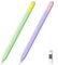 MoKo Custodia Compatibile con Apple Pencil (USB-C), 2 PZ Cover per Apple Pencil 3a in Silicone, Supporto per iPad Pencil USB-C, Presa Comoda, Assorbimento Magnetico, Verde-Giallo+Viola-Rosa