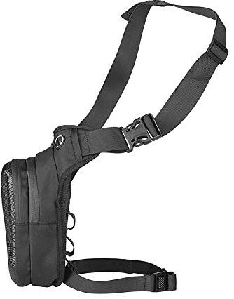 Fiorky wasserdichte taktische Motorrad-Reise-Handytasche, große Kapazität, Handy-/Handy-Geldbörse, Motorrad-Beintasche mit tiefer Taille und Halbgesichtsmaske, Hartschale, Radfahren, Hüftgür