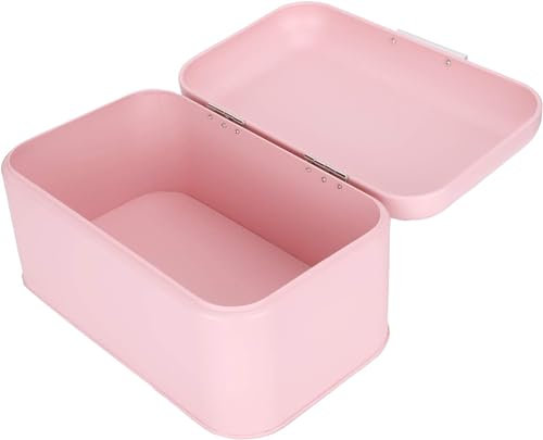 Iron Bread Box/Large Capacity Bread Bin Container/Kitchen Countertop Food Storage Container/for Home Kitchen Office Cafe Use/Pink