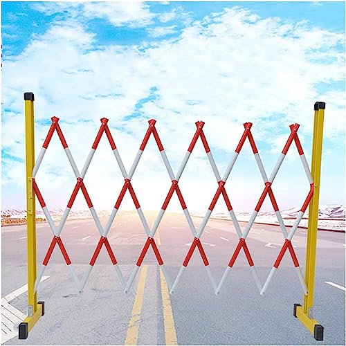 DRYIC Einziehbarer Verkehrszaun, industrielles mobiles Sicherheitszauntor, einziehbare Metallbarrikadenstütze (6m)