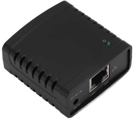 Servidor de Impresión Inalámbrico, Servidor de Impresión USB con Interfaz RJ45, Alta Velocidad de 100Mbps, Adaptador de Servidor de Impresión por Computadora para Oficina