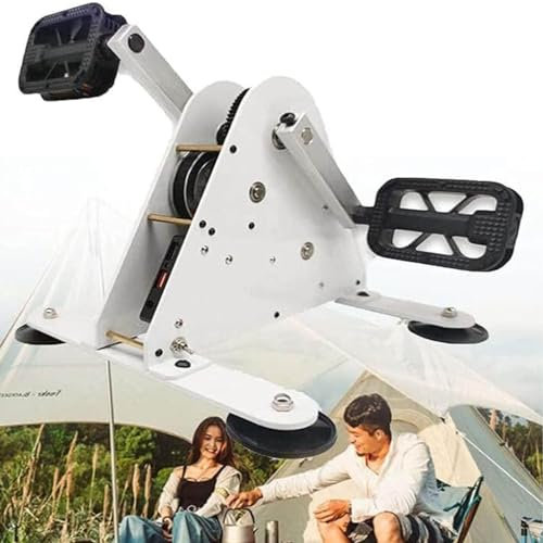 LSBHPPD Generador Portátil,50w 100w Generador Pequeño Energía Portátil Manual Energía Emergencia Bicicleta Giratoria Interfaz USB/Interfaz Salida Dc1-35v Pedal Generador Pedal,100w