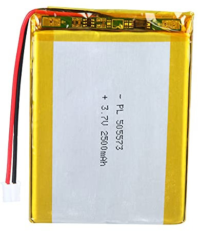 3.7V 2500mAh Battery 505573 Lithium Polymer Ion Rechargeable Li-ion Li-Po Battery with 2P PH 2.0mm Pitch Connector