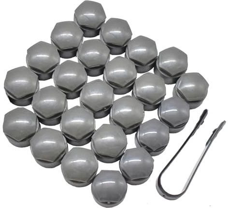 XUKEY Lot de 20 capuchons de moyeu de roue pour Audi A1 A2 A3 A4 A5 A6 A7 A8 Q3 Q5 TT S3 S5 S6 S8 RS3 RS4 RS5 RS6 R8 avec 4 capuchons de sécurité et outil de démontage