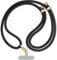 CASETiFY 8mm Rope Cross-body Strap with Card - Black (Gold)