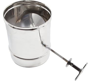 ALLINOX Manicotto Con Valvola Modulo Regolabile Canna Fumaria Acciaio INOX AISI 304 Raccordo Stufa (DIAMETRO 140)