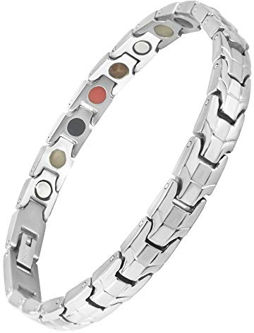 HAQI Magnetisches Damen Knöchelarmband Magnetarmband Frauengesundheit Energie Titanium Magnetisches Knöchelarmband Ideales Schmerzmittel für Arthritis und Karpaltunnelsyndrom