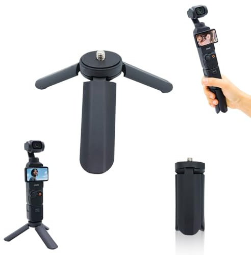 Portable Mini Tripod for DJI Osmo Pocket 3,Mini Tripod for Pocket 3 Head Camera Desktop Stand,Foldable Desktop Stand Bracket,Handheld Mount Holder Extension Handle