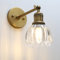 Yosoan Industrial Wall Sconce Light with Tulip Glass Lampshade,Vintage Wall Lamp for Kitchen Bedside Bedroom Living Room Doorway (Antique)