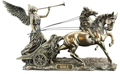 57 SPECIAL REPLICAS Skulptur Deko Figur Römischer Nike-Wagen MIT TROMPETE Figur als Geschenk für Wohnzimmerdekoration Figuren Deko
