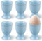 BAIFULAI 6er Eierbecher Set, Eierbecher Porzellan, Eierbecher Keramik, Eierbecher Steingut, Eierbecher, Eier Becher, Eierständer Eierschale Eierbecher Blau, für Küche Haus Restaurant
