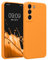 kwmobile Handyhülle kompatibel mit Samsung Galaxy S22 Hülle - gummierte Handy Case aus Silikon in Fruity Orange