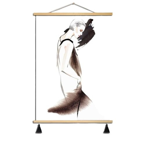 SXTYYH Cache Compteur Electrique Poster à Suspendre avec Cadres en Bois Cache Tableau Electrique Rustique Couvercle De Panneau électrique avec Glands(80 * 120cm,F)