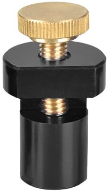 Holzbearbeitung MFT Tisch-Werkbank-Klemmanschlag mit Bank, Hund, Hering-Bremsstopper, Lineal, Anschlagzaun (Schwarz, 20 mm)