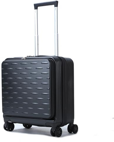 Mixibaby Gorilla Hartschalen Koffer Trolley Reisekoffer Rollkoffer Handgepäck mit 4 Zwillingsrollen, Farbe:Schwarz PP08