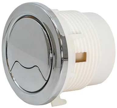 Fluidmaster C360116 Round Pneumatic Dual Flush Button, Chrome | Flush Button