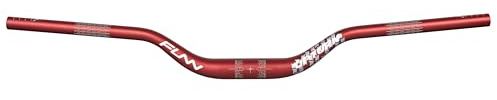 Funn Upturn Riser Lenker, Klemme 35mm, Breite 800mm, Rise 55mm (Rot) | dreifach konifiziert, AL6061 und AL6066, aufrechte Geometrie, Markierungen für Schalt- und Bremshebel, für MTB und BMX