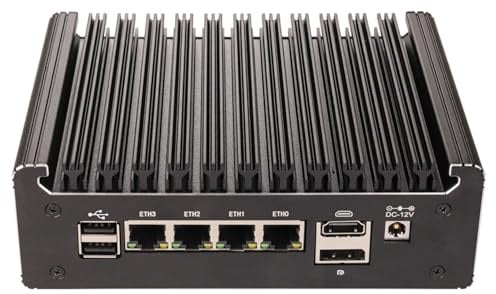 HSIPC N150 Firewall Micro Appliance, Mini PC, Nano Computer, Router Compatiable with Pfsense OPNsense 16G RAM 512G SSD, 4*i226-V RJ45 Console AES-NI