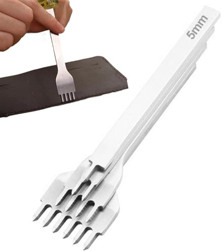 Lederlochzange Für Lederstiche & Näharbeiten | 4-Fach Zinkenlochzange Mit Präzisionslochung,Stahl Lochzange Für Lederarbeiten Profis Hobbyisten Anfänger