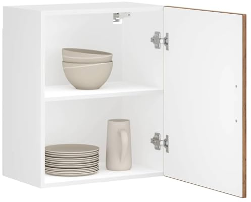 WEMYUFURN Küchen-Hängeschränke 2 STK. Porto Altholz-Optik Holzwerkstoff Eckunterschrank Küche mit Stauraum und verstellbaren Füßen