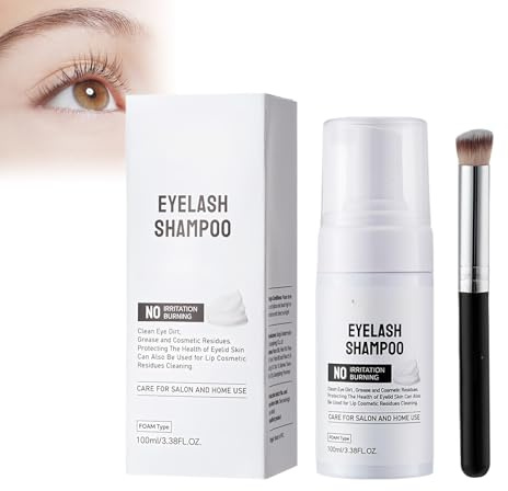 Wimpernshampoo, 100 Ml Wimpernschaum Cleanser Mit Reinigungsbürste Wimpern Extensions Shampoo Kit Wimpernreiniger Für Wimpernverlängerung Schaumwäsche, Lash Shampoo Reiniger Für Salon Und Heimgebrauch