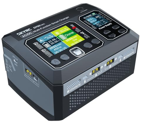 SkyRC LiPo/Life/Li-ion/LiHV Ladegerät D750 Mix, 1-8S, 32A, 500W AC/1600W DC, 180x136x112mm, 1626g, 9-49V DC/100-240V AC
