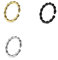 Trend Agent Twisted Continuous Ring | Seamless Ring | O-Ring | 3er Set | gedreht| NASENRING Piercing | zum biegen | Edelstahl Ring | 0.8 x 10 mm | Gold | Schwarz | Silber |