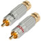 Hicon HI-CM13 2er Set Cinchstecker Set mit Press-Spangen-Verriegelung für dicke Kabel RCA-Audiostecker - HI-CM13-RED + BLK