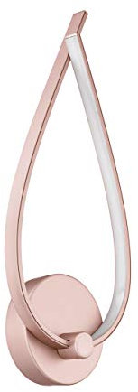 EGLO LED Wandlampe Palozza, 1 flammige Wandleuchte, Wandstrahler innen aus Aluminium und Kunststoff, Wohnzimmerlampe, Flurlampe in Roségold, Weiß