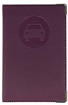 Color Pop Porte-papiers Voiture Nouveau permis - France - PVC – papiers français – Carte Grise Nouveau permis Conduire – 13,8 x 9 cm (Prune)