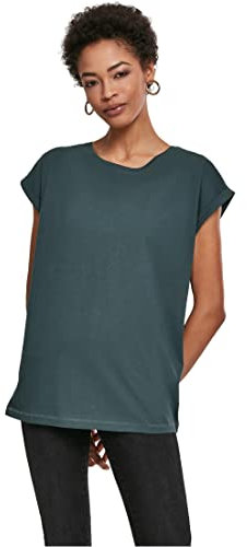 Urban Classics Women's Ladies Extended Shoulder Tee T-Shirt, Green (Bottle Green 02245), X-Small
