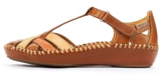 Pikolinos Halboffene Schuhe in Leder P. Vallarta für Frauen Farbe Brandy-BL