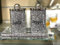 Bling crushed crystal salt and pepper set with tray